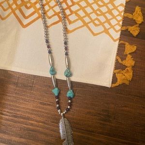 Lucky brand feather necklace